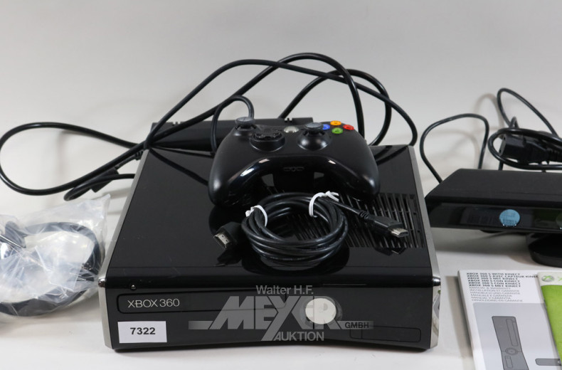 Spielekonsole XBOX 360, schwarz,
