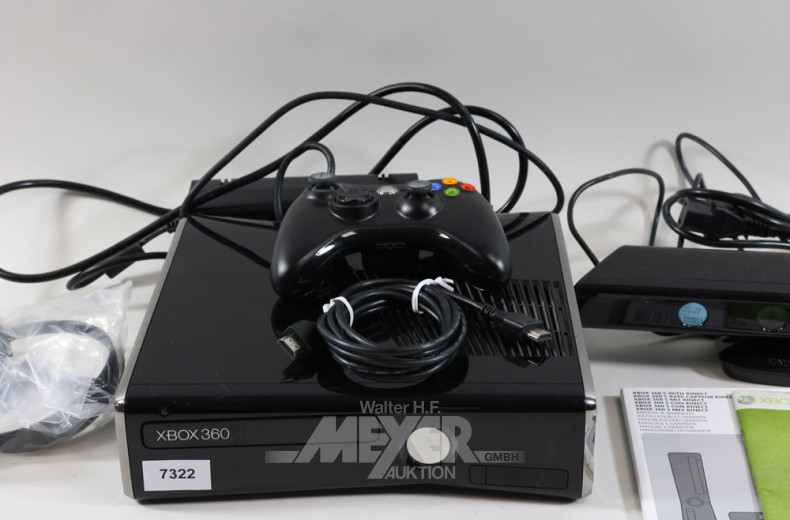 Spielekonsole XBOX 360, schwarz,