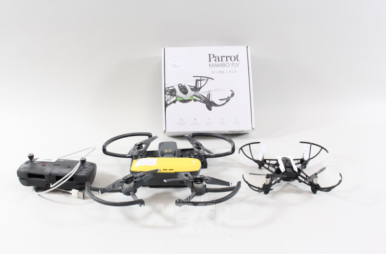 2 kl. Drohnen: 1 DJI Spark, inkl. FB