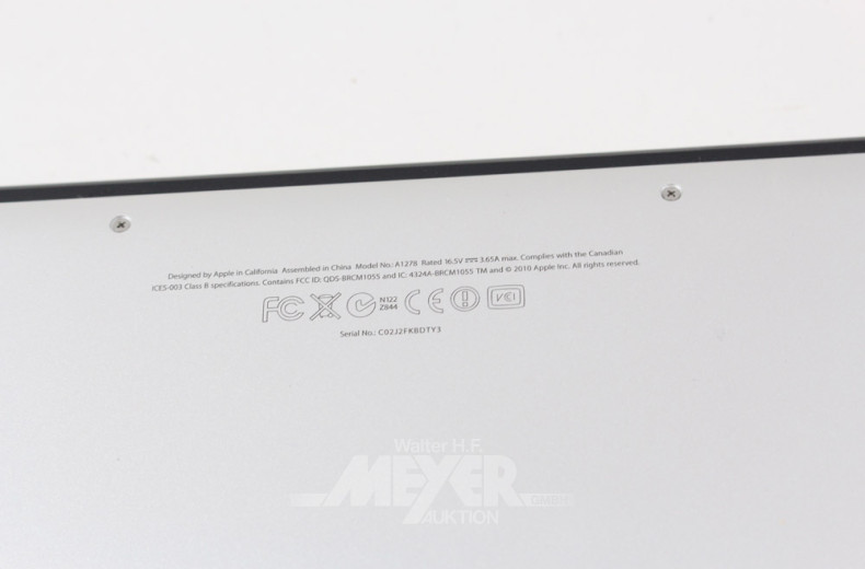 APPLE MacBook Pro, Model: A1278,
