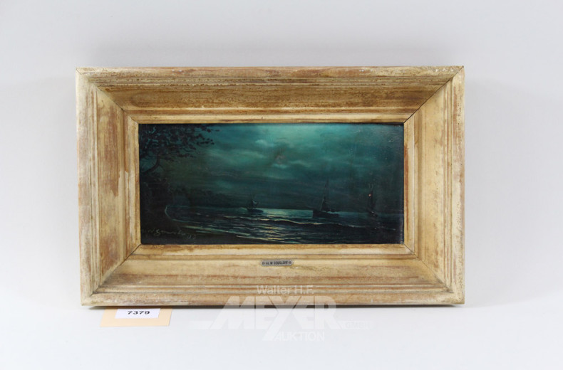 Gemälde ''Abendstimmung in der Bucht'',