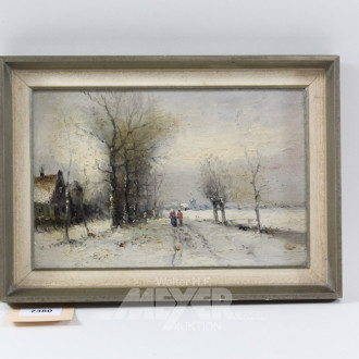 Gemälde ''Winterlandschaft'', unsign.,