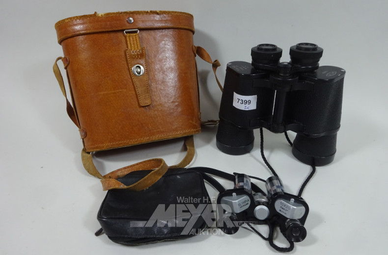 2 Ferngläser OLYMPIA u. CATEYE