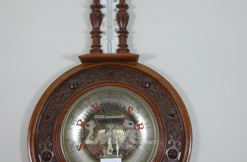 Wetterstation, Mahagoni,