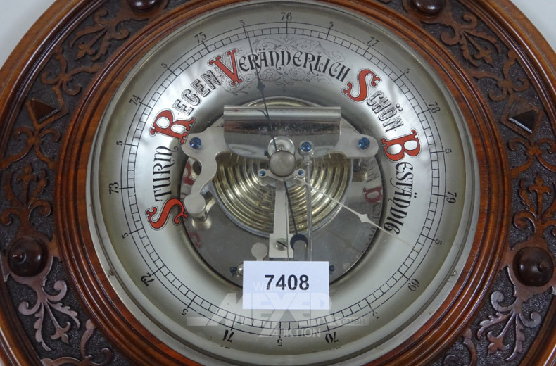 Wetterstation, Mahagoni,