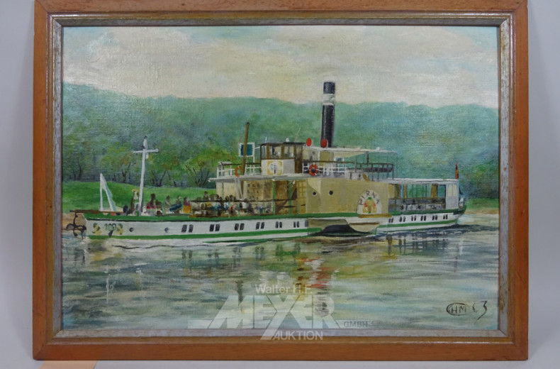 Gemälde ''Raddampfer Pirna''