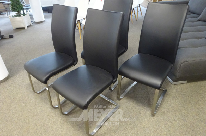 4 Freischwinger, Metallgest.,