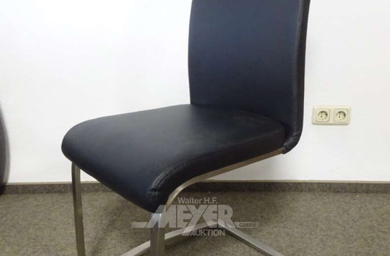 4 Freischwinger, Metallgest.,