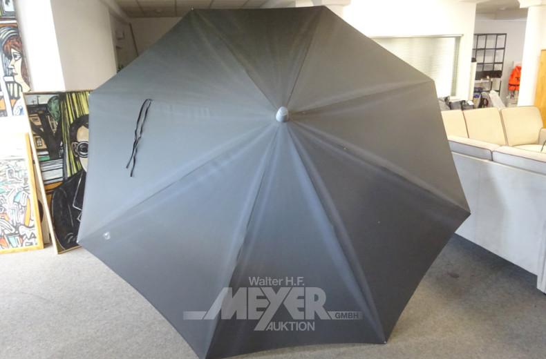 Sonnenschirm GLATZ, Alu, Stoff: grau