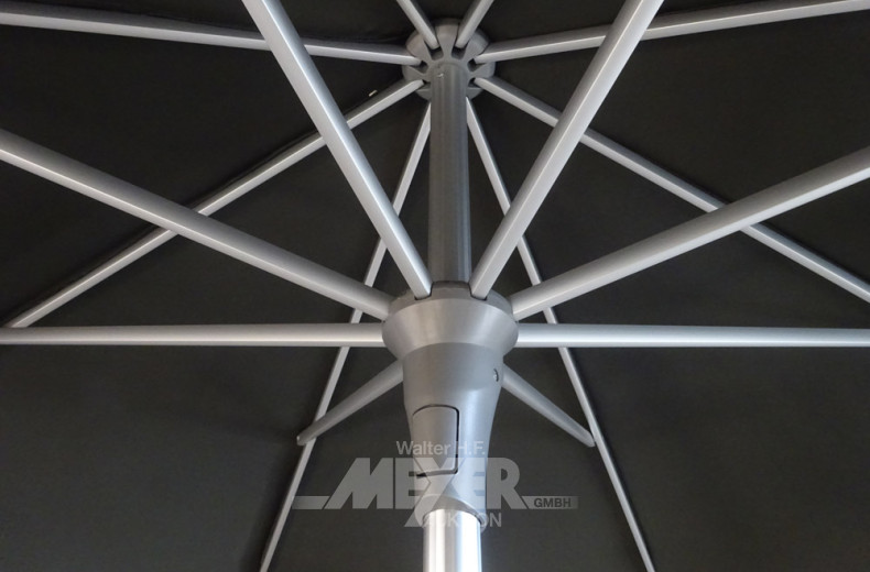 Sonnenschirm GLATZ, Alu, Stoff: grau