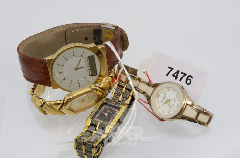 4 Damenarmbanduhren, u.a. CITIZEN,