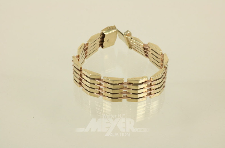 Armband, 585er GG, ca. 38 g.