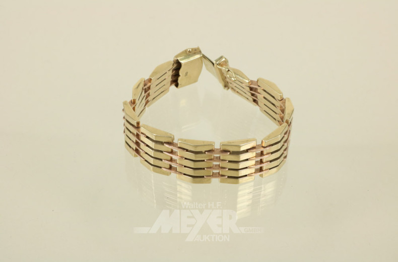 Armband, 585er GG, ca. 38 g.