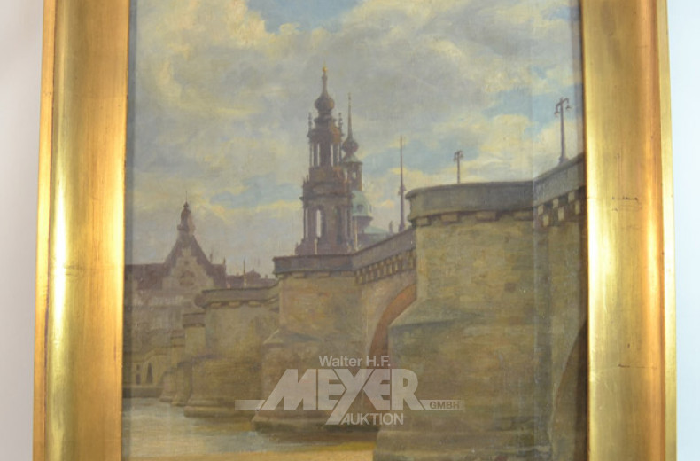 Gemälde ''Dresden, Hofkirche und