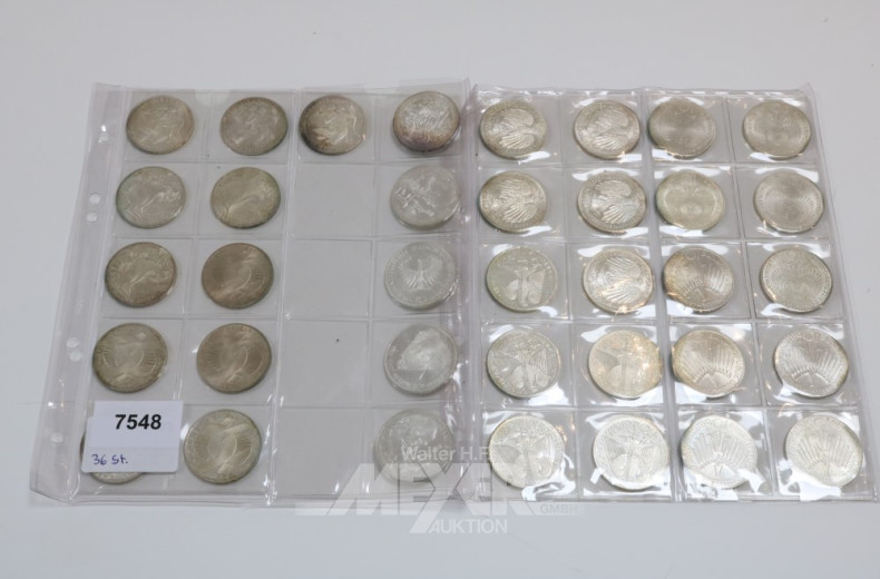 36 Münzen á 10,-DM (360,-DM)