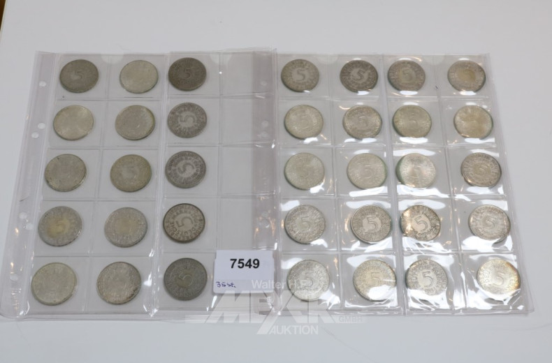 35 Münzen á 5,-DM ( 175,-DM)