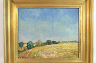 Gemälde ''Blick über Getreidefelder''