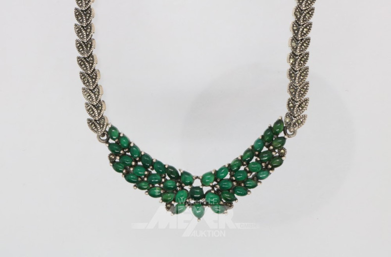 Collier, 925er Silber mit Markasiten