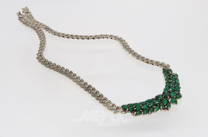Collier, 925er Silber mit Markasiten