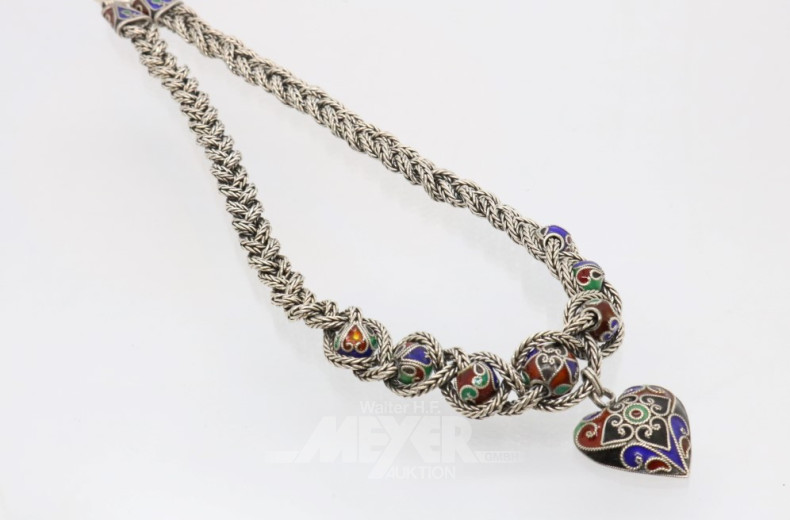 Collier und Armband passend, Silber