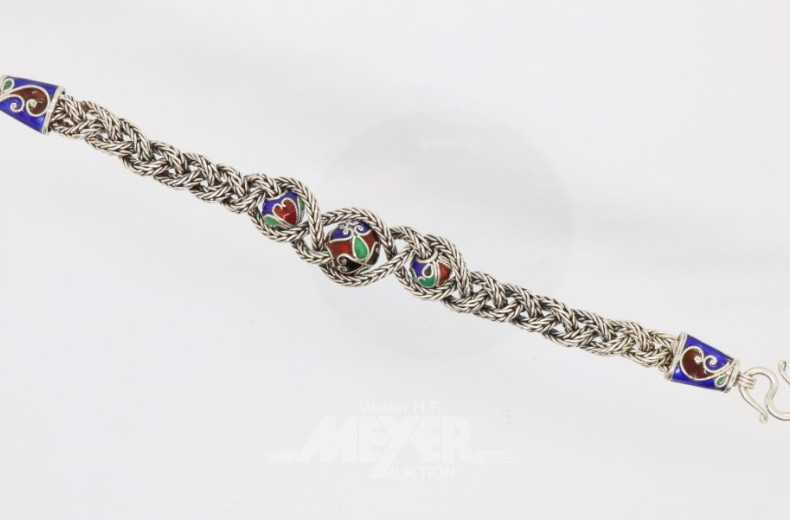 Collier und Armband passend, Silber