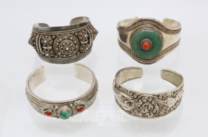 14 Armreifen, Silber