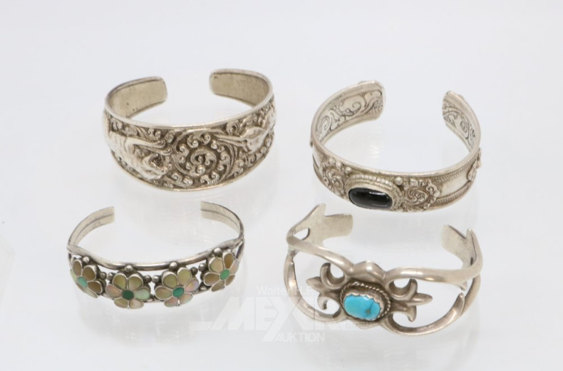 14 Armreifen, Silber