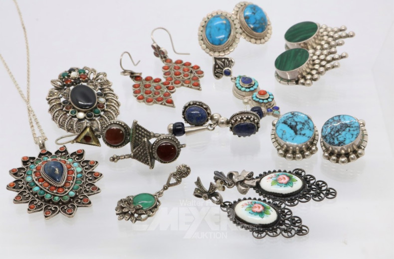 Posten Silber-Schmuck best. aus: