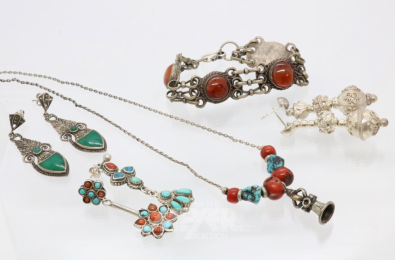 Posten Silber-Schmuck best. aus: