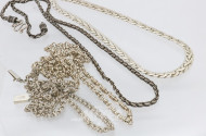 Posten Silber-Ketten, ca. 240 g.