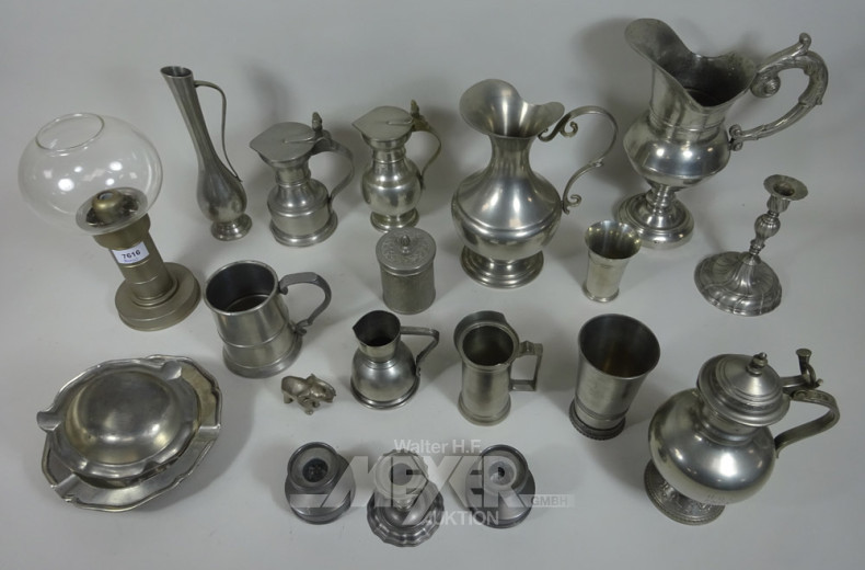 umfangr. Posten Zinndekorationen: