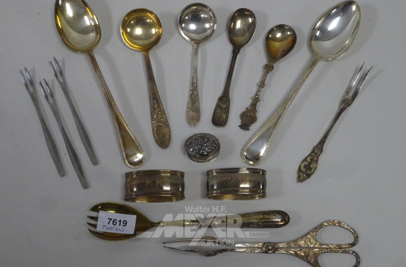 kl. Posten Vorlege-Besteckteile und