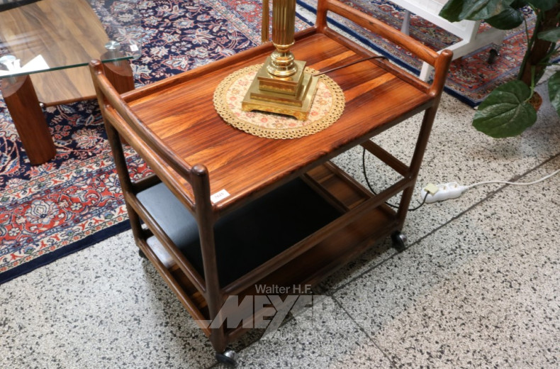 Servierwagen, Teakholz,