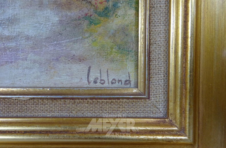 kl. Gemälde '' Dorfansicht'',