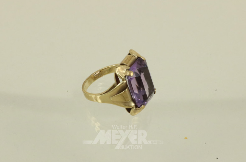 Damenring, 585er GG, besetzt mit