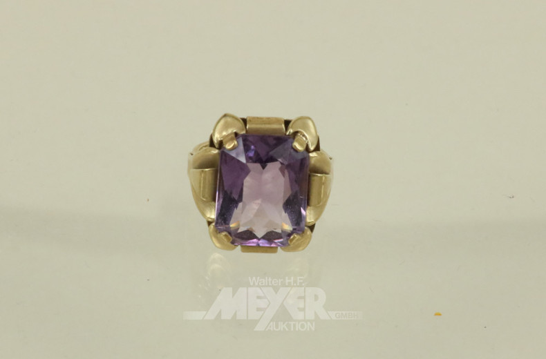 Damenring, 585er GG, besetzt mit