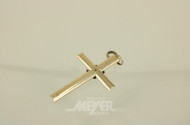 Kreuzketten-Anhänger, 585er GG, ca. 5 g
