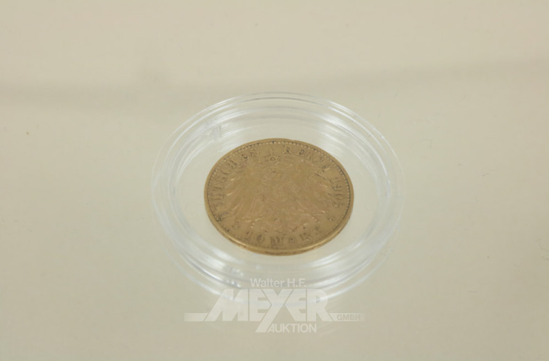 Goldmünze ''10 Mark Deutsches Reich''
