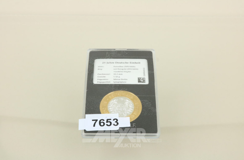 Münze ''25 Jahre Deutsche Einheit'',