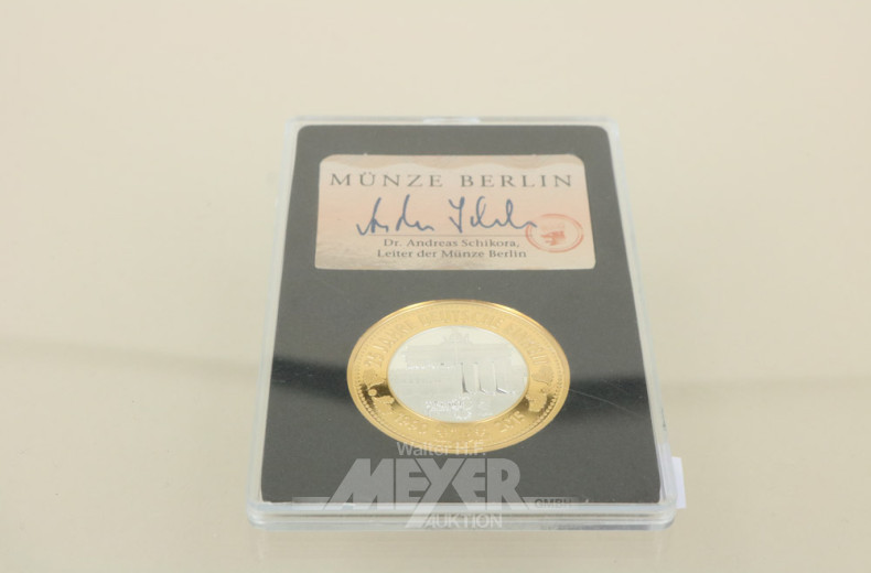 Münze ''25 Jahre Deutsche Einheit'',