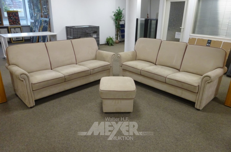 2 Sofa's, jew. 3-Sitzer, ca. 200x95x85 cm,