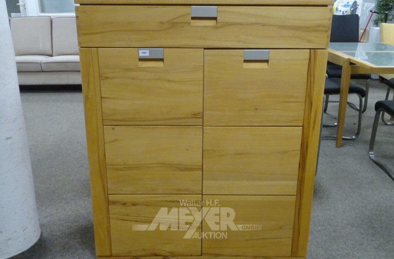 Hoch-Kommode, Buche Stabholz massiv,