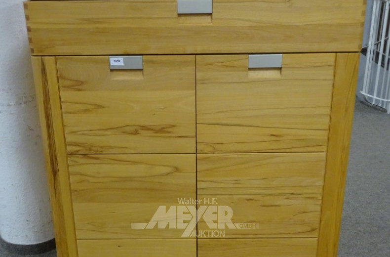 Hoch-Kommode, Buche Stabholz massiv,