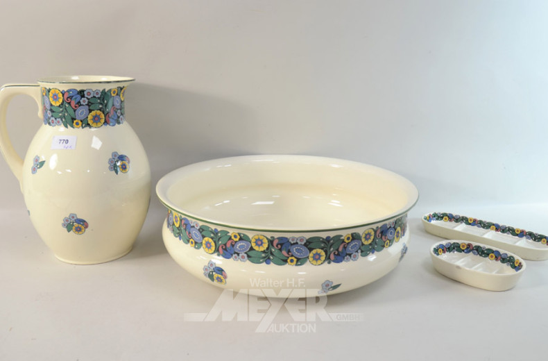 4-tlg. Keramik Waschgeschirr