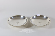 2 Taufschalen mit Standfuß, 830er Silber