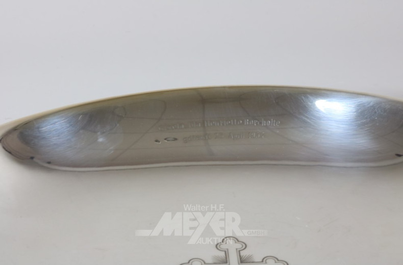 2 Taufschalen mit Standfuß, 830er Silber