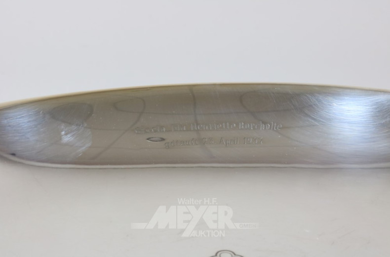 2 Taufschalen mit Standfuß, 830er Silber