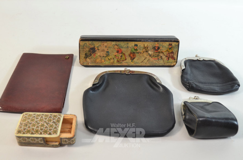 Konvolut: 3 Geldbörsen, Brieftasche,