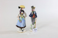2 Porzellanfiguren ''Trachtenpaar''