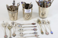 Sammlung Andenkenlöffel, tlw. Silber